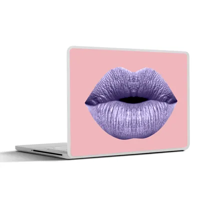 Produktbild von MuchoWow® Laptop Aufkleber Sticker Cover Lippen - Pastell - Rosa 40x30 cm - Laptop Dekoration - Selbstklebend