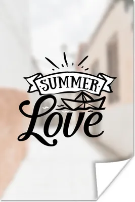 Produktbild von MuchoWow® Poster Sommer - Boot - Zitat 40x60 cm - Plakate für die Wand - Poster Babyzimmer
