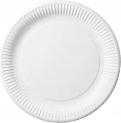 Productafbeelding van Ronde papieren borden, wit, 23 cm, 20 stuks, Polmak