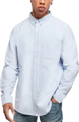 Produktbild von Urban Classics - Basic Oxford Hemd blau / weiß - L