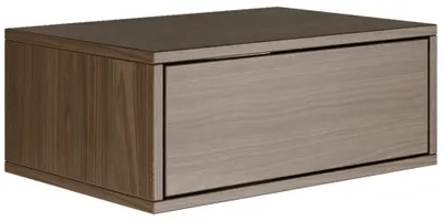Obrázek produktu pro Selsey Framme - Závěsný noční stolek se zásuvkou, ořech s efektem dřeva, 50 cm