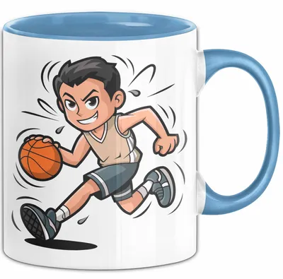 Produktbild von Basketballspieler Tasse Geschenkidee für Basketball Fans (Blau)