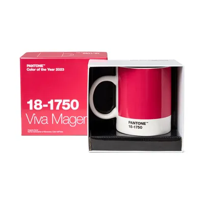 Produktbild von PANTONE Porzellan Kaffeebecher, inkl. Geschenkbox, 375ml, COY 2023 - Viva Magenta 18-1750