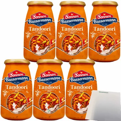 Produktbild von Sonnen Bassermann Tandoori Sauce mit Paprika 6er Pack (6x520g Glas) + usy Block