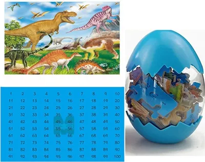 Immagine prodotto di Puzzle di legno per bambini giocattolo uovo di dinosauro 60 pezzi puzzle di legno (QMJ-66011)