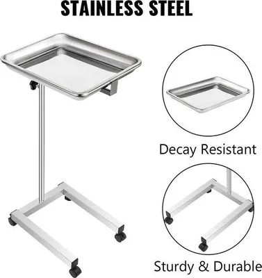 Immagine prodotto di Carrello da salone con ruote - 10 kg - Struttura cromata