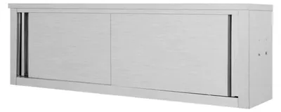 Produktbild von Küchen- und Esszimmerschrank mit Schiebetüren aus Edelstahl, 150 x 40 x 50 cm
