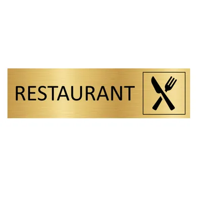 Immagine prodotto di Targa per porta CombiCraft Ristorante in oro con nastro adesivo - 165 x 45 mm