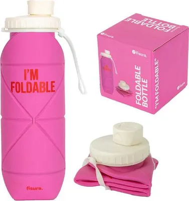 Image de Bouteille pliable avec l'inscription « Je suis pliable ».