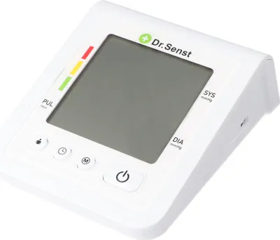 Produktbild von Dr. Senst® Oberarm-Blutdruckmessgerät BP118A mit Sprachausgabe