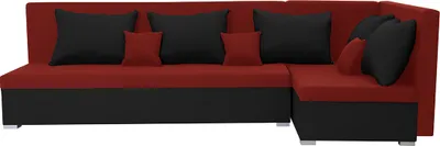 Produktbild von Ecksofa mit Schlaffunktion ARKO - Rot/Schwarz