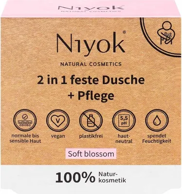 Obrázok produktu pre Niyok Soft blossom, Čistiaca tyčinka, Unisex, Univerzálna pleť, Čistiace, 80 g, 1 kusov