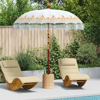 Produktbild von vidaXL Balinesischer Sonnenschirm Creme 215 x 215 x 260 cm