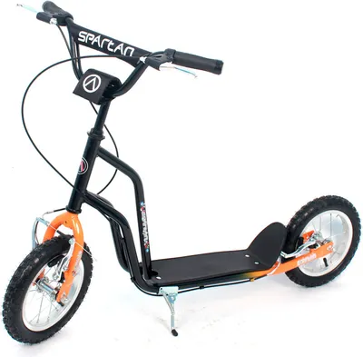 Produktbild von SPARTAN Kinder City Scooter mit aufblasbaren Rädern Schwarz