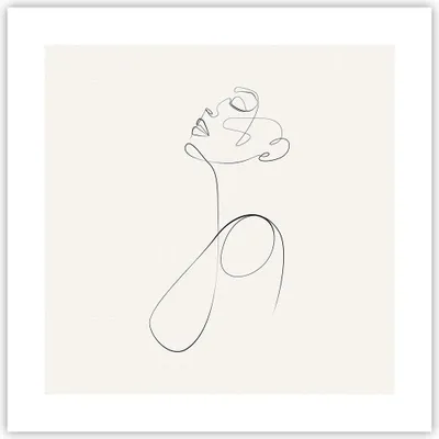 Produktbild von Poster - Poster ohne Rahmen - Linie Linie Frau - 40x40 cm - Wand Bild - Wanddeko - Wandbilder - Kunstposter - Wandposter - Bilder - Kunstdruck - Wanddekoration - Wandbild - P2XAC40x40-5112