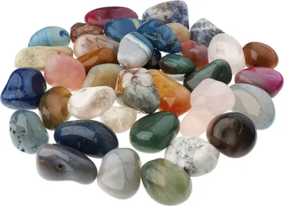 Produktbild von NKlaus 900g Trommelsteine Multi Mix 30 - 35 mm Heilsteine Edelsteine Schmuckstein Deko 14703
