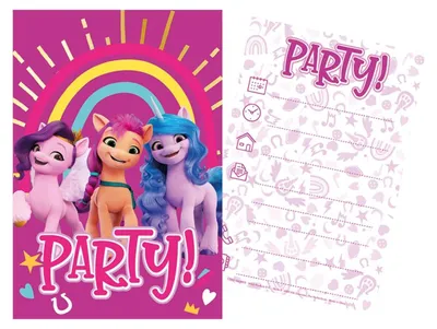 Image de My Little Pony Party Set 5 invitations 5 enveloppes