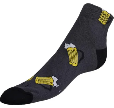 Produktbild von Niedrige Socken Beer 13 - 43-46 - Schwarz,Gelb,Weiß