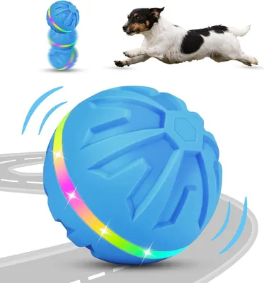 Produktbild von Hundespielzeug Ball, Hundeball Elektrisch, Selbstrollender Ball Hund Groß 8,2cm, Interaktives Hundespielzeug Große Mittle Hunde Ball Automatisch