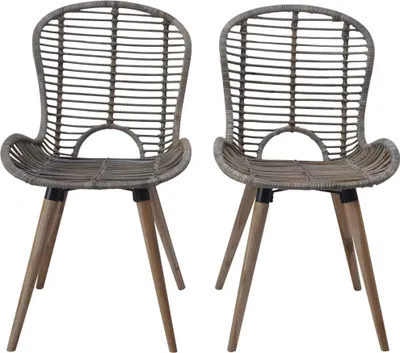 Produktbild von vidaXL Esszimmerstühle 6 Stk. Natur Rattan Braun