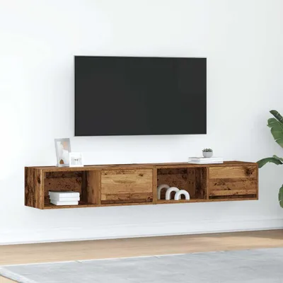 Obrázek produktu pro vidaXL TV skříňky 2 ks. Vzhled rekultivovaného dřeva 80x31x25,5 cm materiál na bázi dřeva