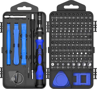 Produktbild von Präzisions Werkzeug Schraubendreher Set – Profi Bit Set – Blau