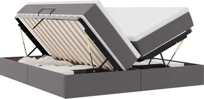 Immagine prodotto di Letto con contenitore e materasso Grigio 200 x 200 cm