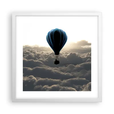 Produktbild von Gerahmtes Poster - Weißer Rahmen - Wolke Ballon Himmel - 40x40 cm - Wand Bild - Wanddeko - Wandbilder - Kunstposter - Wandposter - Bilderrahmen - Bilder - Kunstdruck - Wandbild - P2WAC40x40-3577