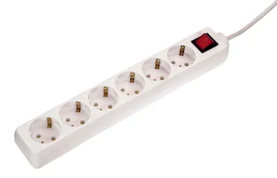 Produktbild von as-Schwabe 6-fach Steckdosenleiste Schalter 1.4m Kabel Mehrfachsteckdose IP20