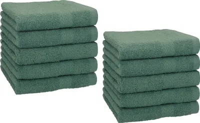 Produktbild von Betz Premium Seiftücher Set 10-teilig – 10× Seiftuch 30×30 cm, 100% Baumwolle 470 g/m², weich & saugstark, ® Farbe tannengrün