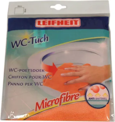 Produktbild von Leifheit hochwertiges WC Tuch, Mikrofasertuch, Reinigungstuch, Toilette, hygienisch & gründlich, 30 x 35 cm, 40001