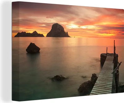 Obrázek produktu pro OneMillionCanvasses® Malba na plátně Nástěnná malba na plátně - Západ slunce na Ibize - 150x100cm