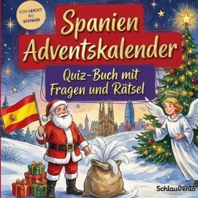 Produktbild von Spanien-Adventskalender: Quiz-Buch mit Fragen und Rätsel