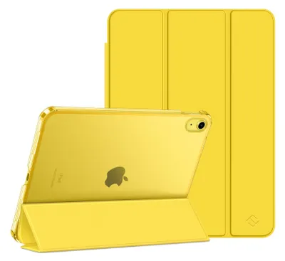 Produktbild von Fintie Hülle für iPad 11. Generation 2025 11 Zoll (A16), iPad 10. Generation 10.9 Zoll 2022 - Ultradünn Schutzhülle mit transparenter Rückseite Abdeckung Case Cover, Auto Schlaf/Wach, Dunkelgelb