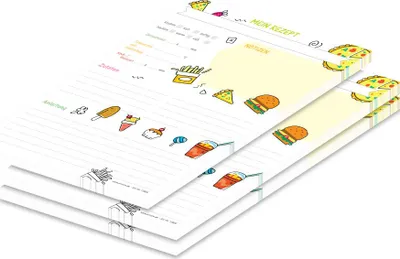 Image de PRICARO Bloc de recettes "Fastfood", A5, 3 pièces