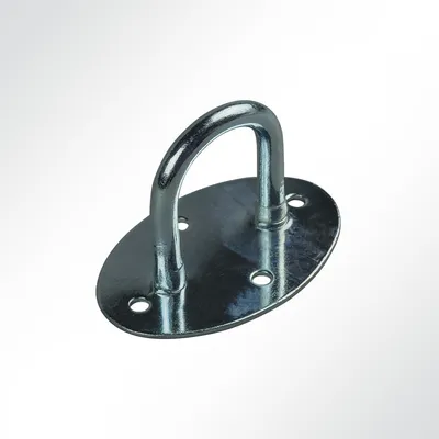 Produktbild von Lysel® Bügelkrampe mit ovaler Platte, (BxHxL) 40x32x59mm in grau (1 Stück)