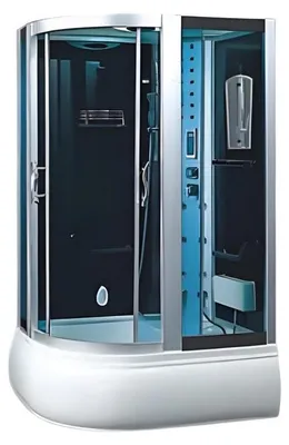 Obrázok produktu pre Eckdusche Duschraum Dusche Duschkabine Wellnessdusche Glaskabine 120x85 cm