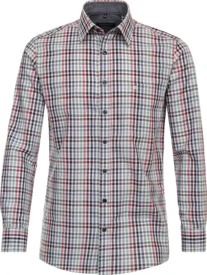 Immagine prodotto di CASAMODA camicia casual uomo manica lunga Kent comfort fit rosso a scacchi 4XL
