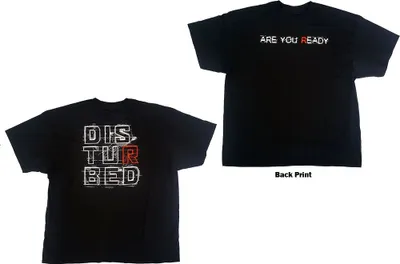 Produktbild von Disturbed Are You Ready? (Back Print) Black L T-Shirt