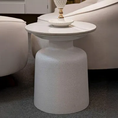 Produktbild von Dmora Couchtisch Rakaia 40x40x47h cm Weiß Zeitschriftenhalter