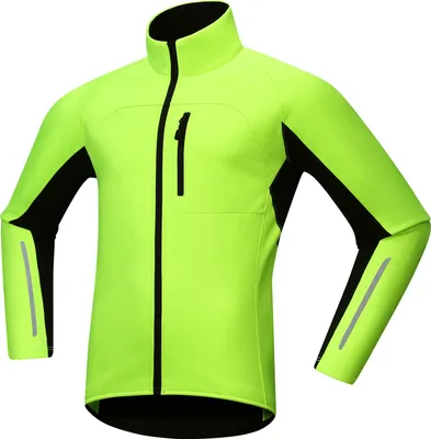 Produktbild von Herren Winter Fahrradjacke Winddichte wasserdichte Softshell mit reflektierenden Details Warmes Fleecefutter Mehrere Taschen Winterjacke M?nner