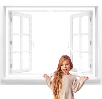 Magnetischer Insektenschutz 150x180 cm, Weiß, für Fenster und Türen