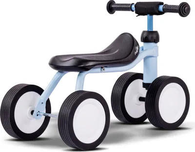 Image de Vélo sans pédales Puky à 4 roues PUKYLINO bleu rétro avec rembourrage de guidon, à partir de 12 mois 3038