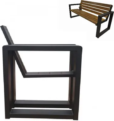 Immagine prodotto di Set di 2 pezzi Gambe per panca Corse per panca Telaio per panca da giardino con schienale