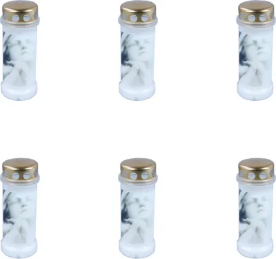 Immagine prodotto di Bolsius - Lampada commemorativa - Con coperchio - Preghiera - 70 ore di combustione - Confezione risparmio - 6 pezzi