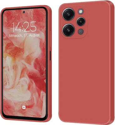Produktbild von Hülle für Xiaomi Redmi 12 Case Cover Bumper Silikon Softgrip Schutzhülle Farbe: Rot