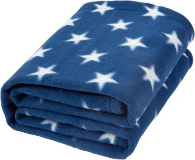 Produktbild von Famanu Fleece-Decke Sterne - Blau, 125 x 150 cm