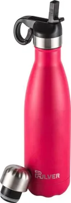 Produktbild von Pulver – Edelstahl-Thermosflasche / Trinkflasche – 500 ml – Auslaufsicher – Doppelwandig – BPA-frei – Mit Strohhalm – Rosa