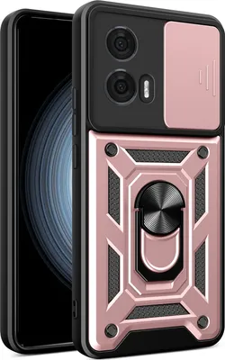 Produktbild von Hülle für Motorola Edge 50 Fusion Magnetische Ring Ständer Halter Dia Kameraschutz TPU Bumper Silikon Schutzhülle Rosa