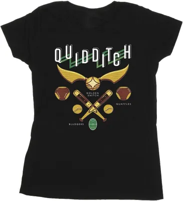 Produktbild von Harry Potter - "Quidditch Bludgers Quaffles" T-Shirt für Damen BI24260 (L) (Schwarz)